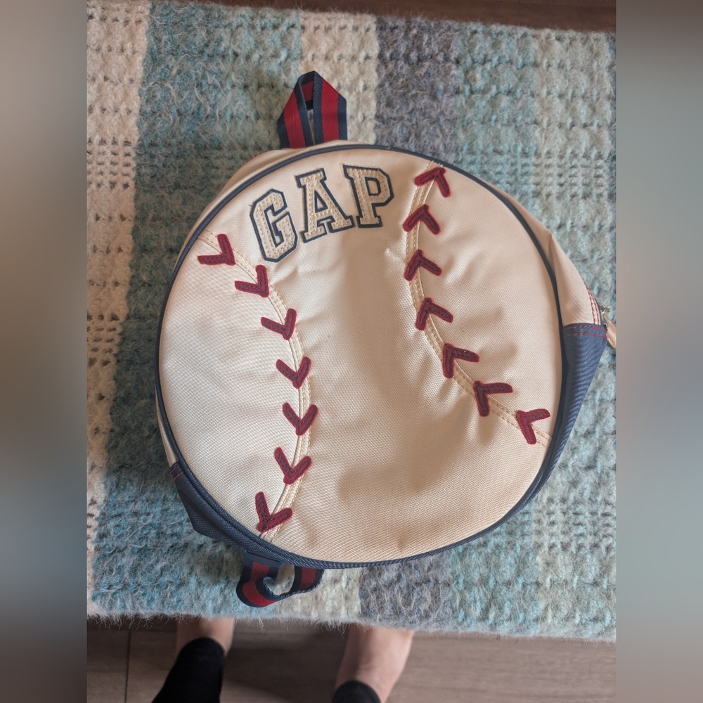 GAP‎ Kids Baseball Backpack - Cream and Red